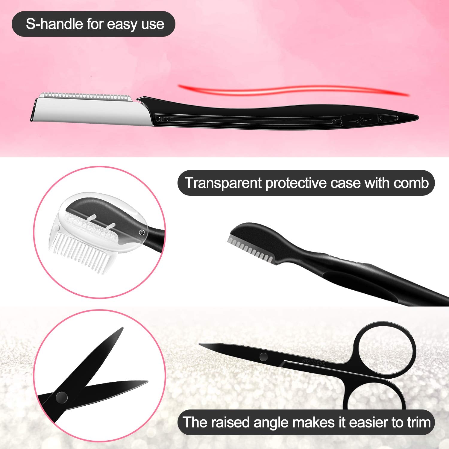 Vextronic Eyebrow Razor,6 in 1 Eyebrow Kit